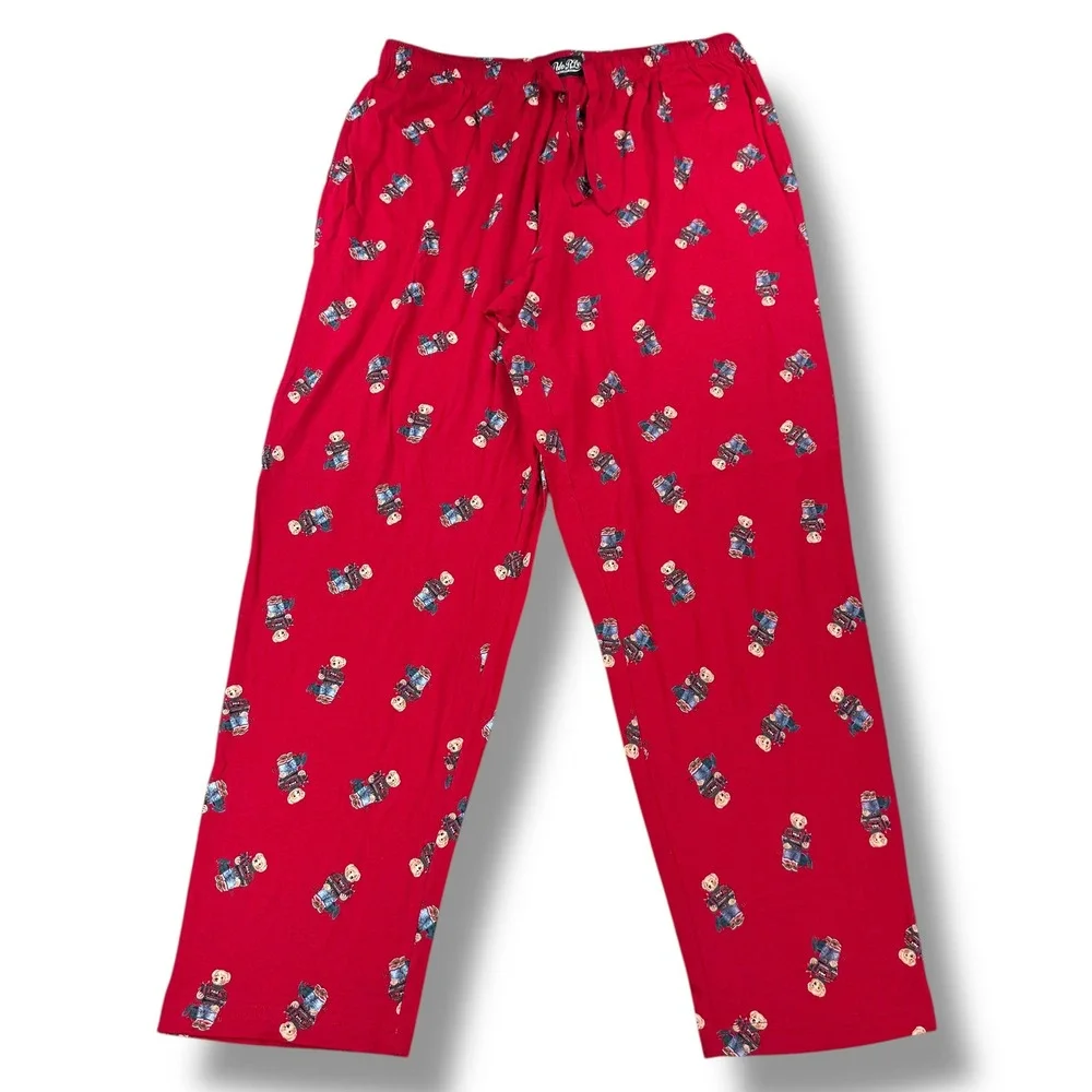 Polo Ralph‎ Lauren Mens Polo Bear Cotton Pajama Pant Size Extra Large XL Red